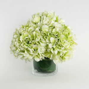 RG Style Artificial Silk Hydrangea Floral Arrangements in Decorative Vase RGST1048